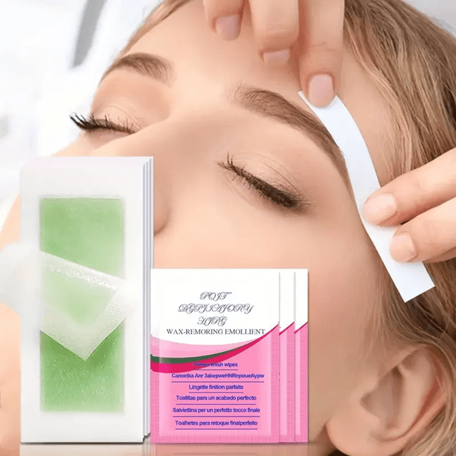 Cold Wax Hair Removal Strips – 10 to 50 Pack Facial & Body Wax Paper for Smooth Skin at Home