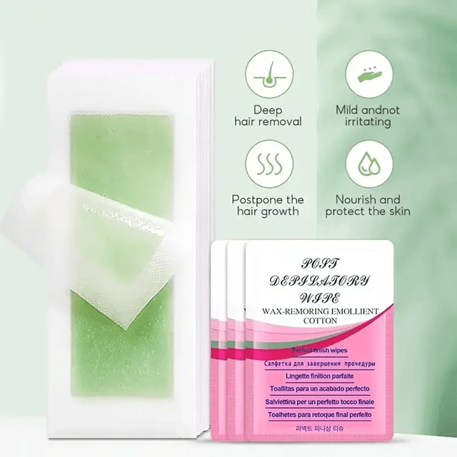 Cold Wax Hair Removal Strips  10 To 50 Pack Facial  Body Wax Paper For Smooth Skin At Home 1
