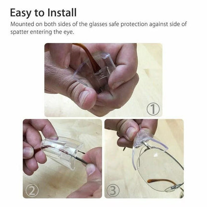 2 Pairs Universal Eyeglasses Side Shields  Flexible SlipOn Safety Glasses Shield For Added Protecti 4