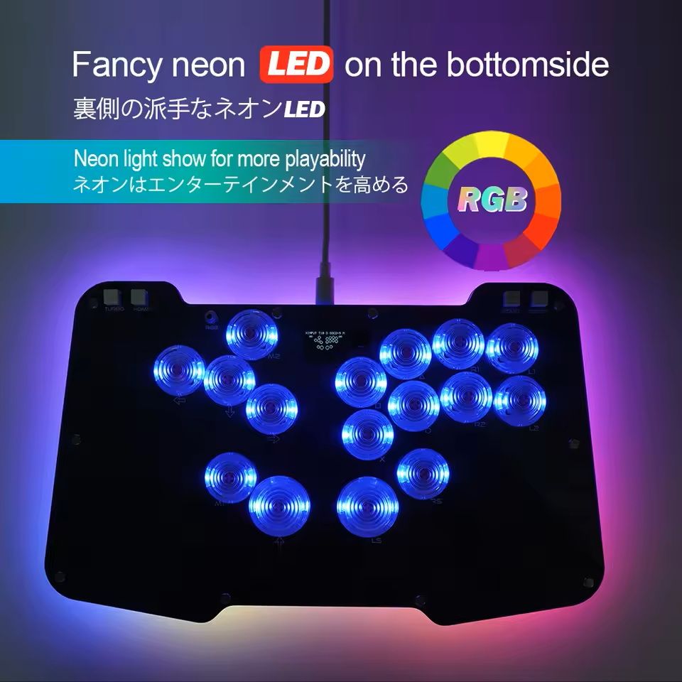 Zen16 Ergonomic AllButton Arcade Controller For PC PS4 Switc 3