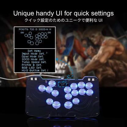 Zen16 Ergonomic AllButton Arcade Controller For PC PS4 Switc 6