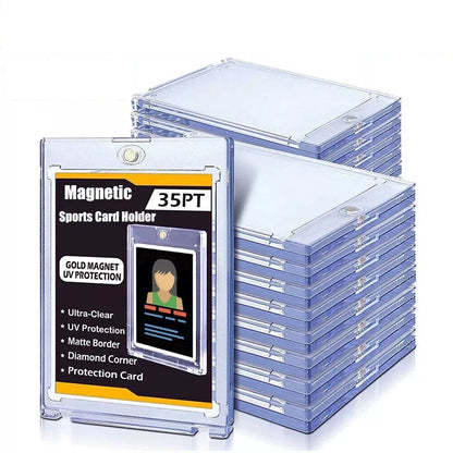 30 Pack Magnetic Card Holders 35pt OneTouch Trading Sports Card Protectors With Hard UV Protection 2