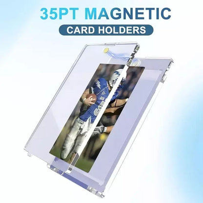 30 Pack Magnetic Card Holders 35pt OneTouch Trading Sports Card Protectors With Hard UV Protection 6