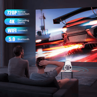4K Mini Projector Lumen LED UHD WiFi Bluetooth Portable Home Theater Projector For Indoor  Outdoor  10
