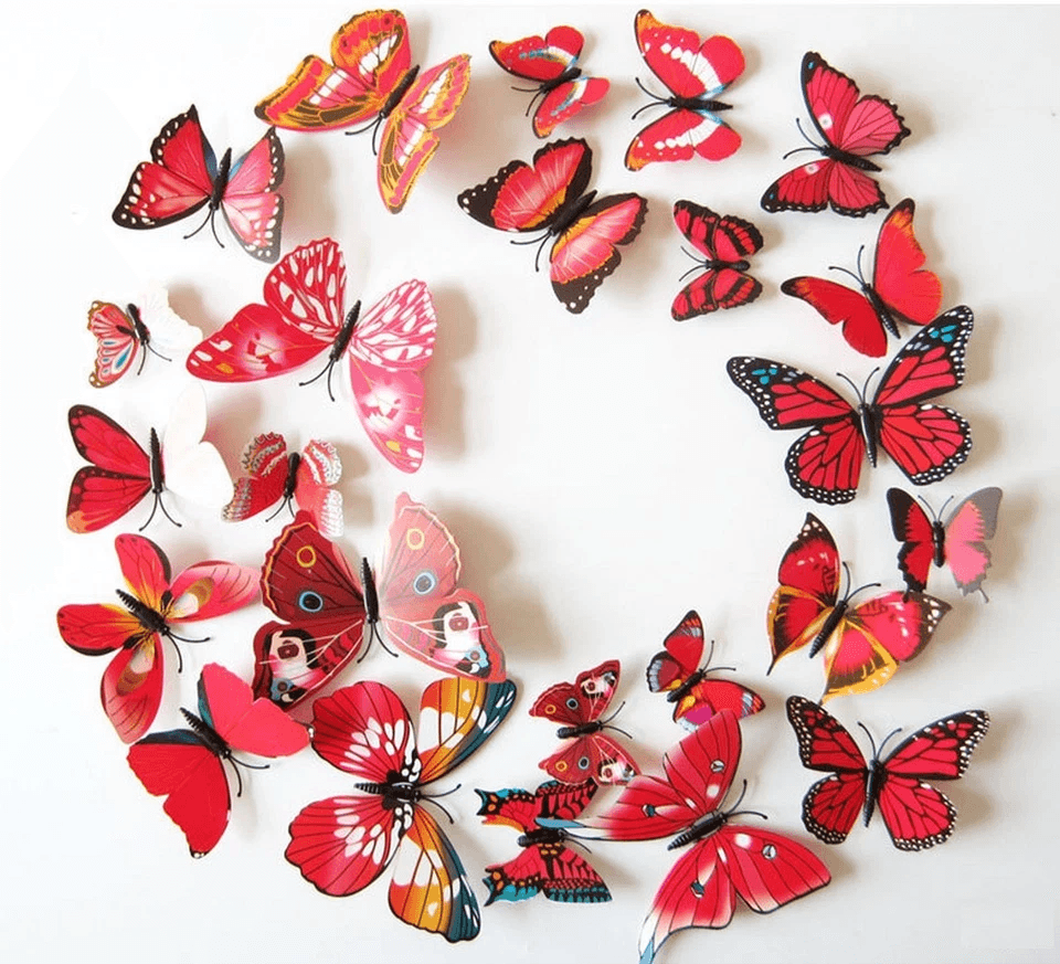 3D Butterfly Wall Stickers  Magnetic Decals Home Room Decor Magnetic  Peel And Stick Butterfly Deca 1