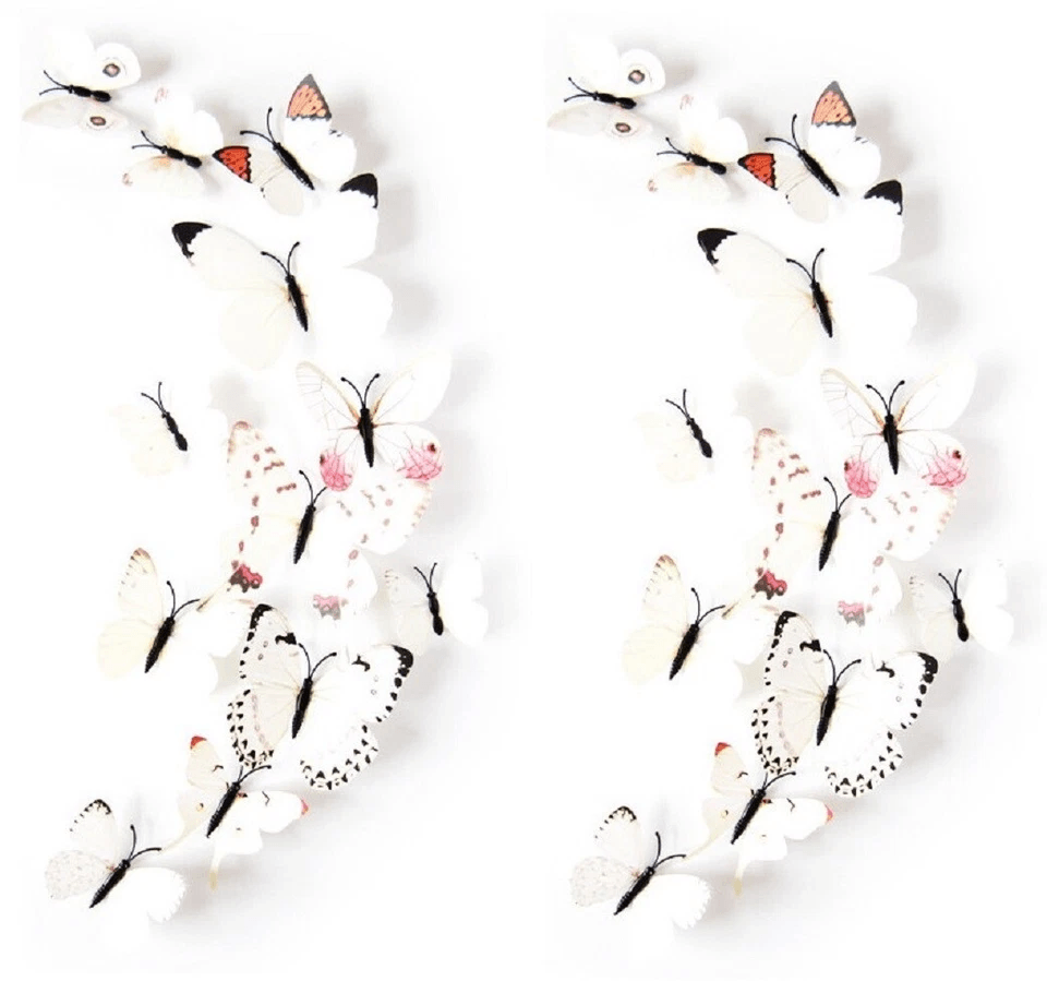 3D Butterfly Wall Stickers  Magnetic Decals Home Room Decor Magnetic  Peel And Stick Butterfly Deca 3