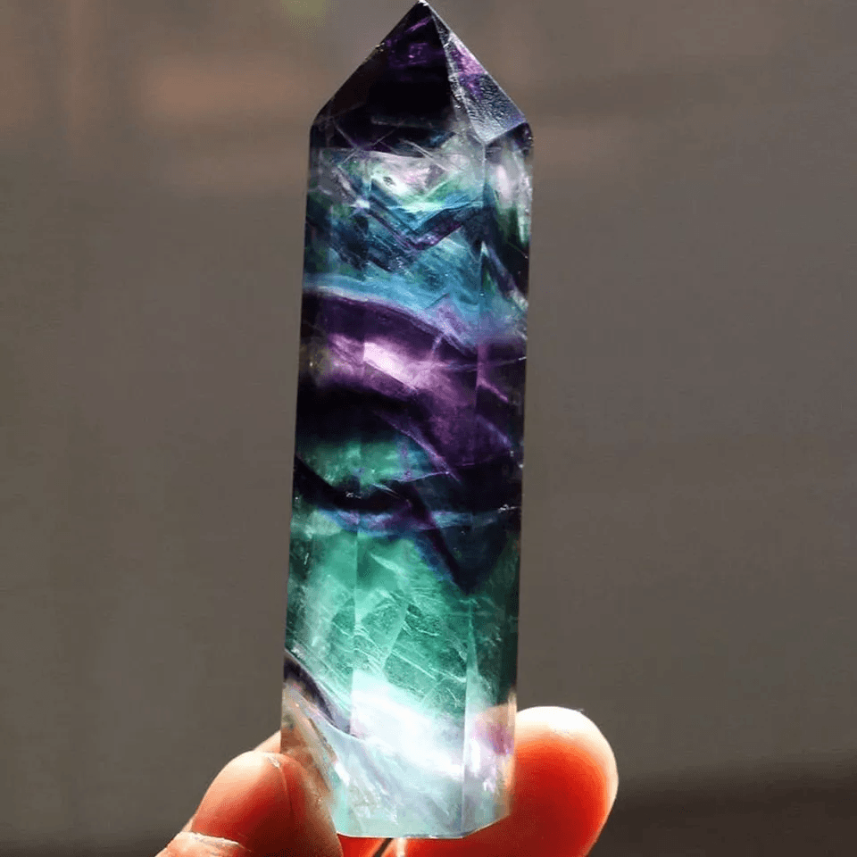Rainbow Fluorite Healing Crystal Wands Obelisk Reiki Tower Point For Meditation Energy Balancing Ho 8