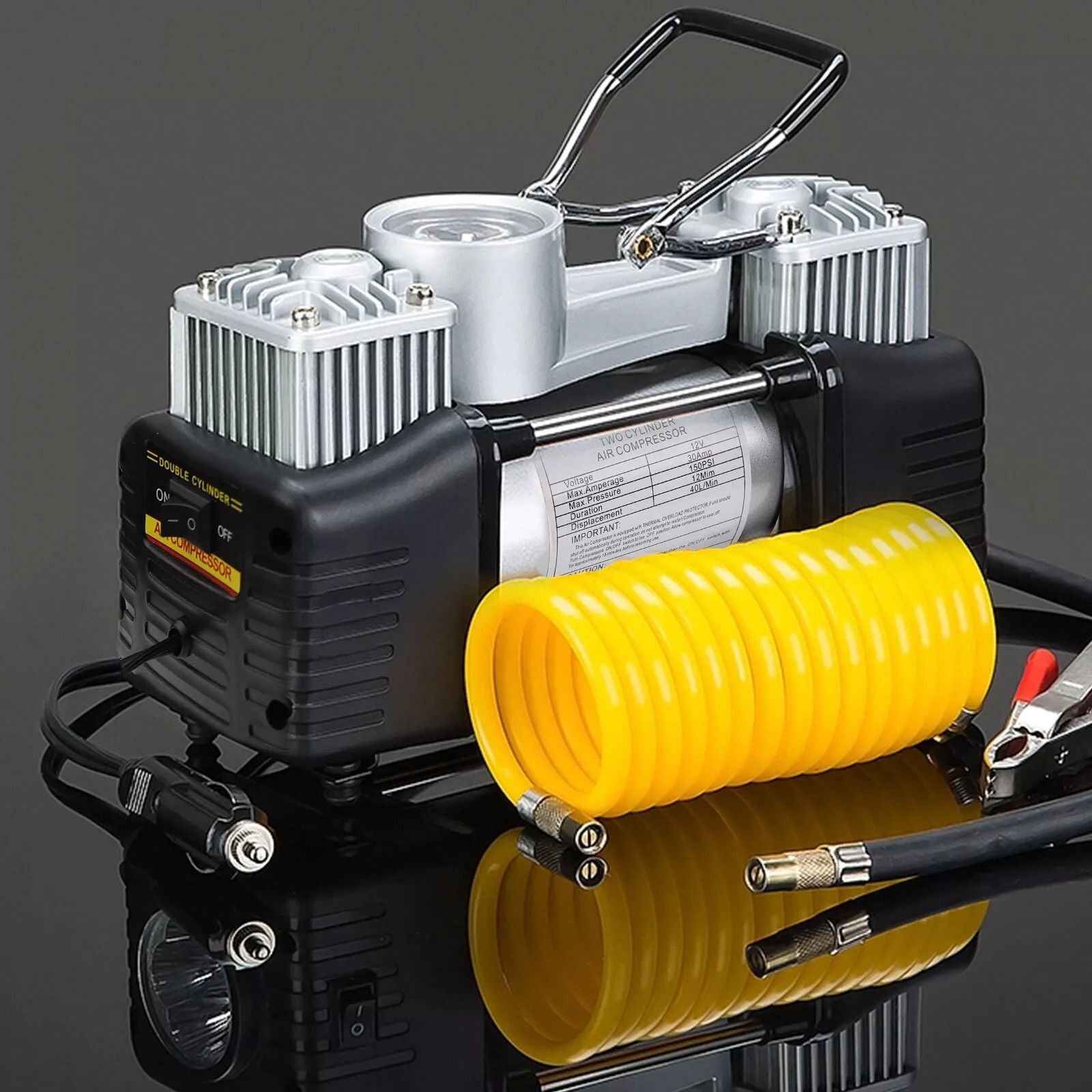 Portable Car Tire Inflator Heavy Duty Electric Air Compressor Pump For Auto  Vehicles 1