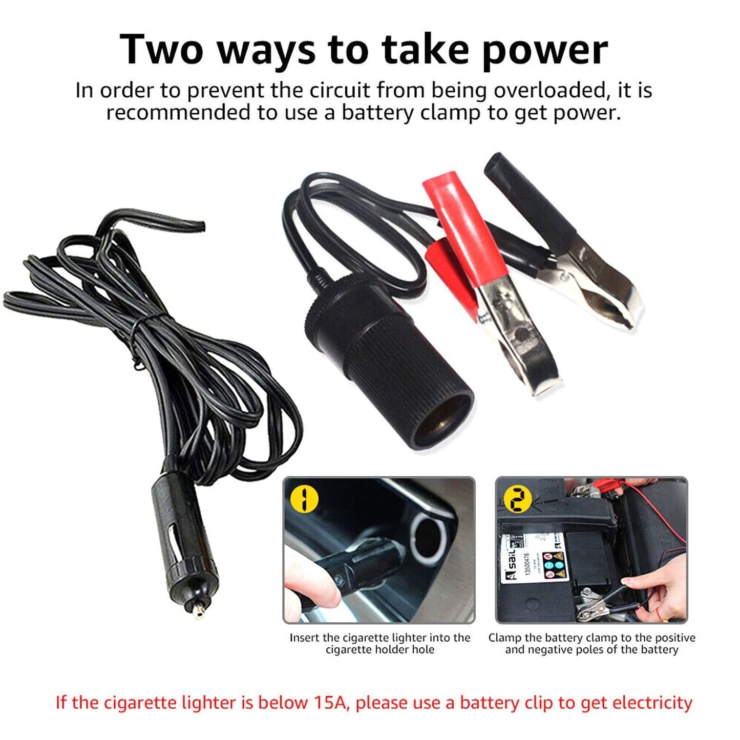 Portable Car Tire Inflator Heavy Duty Electric Air Compressor Pump For Auto  Vehicles 7