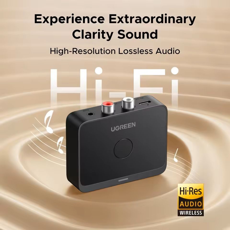 HiFi Bluetooth AUX Audio Receiver With RCA Output For Car And Speakers 1
