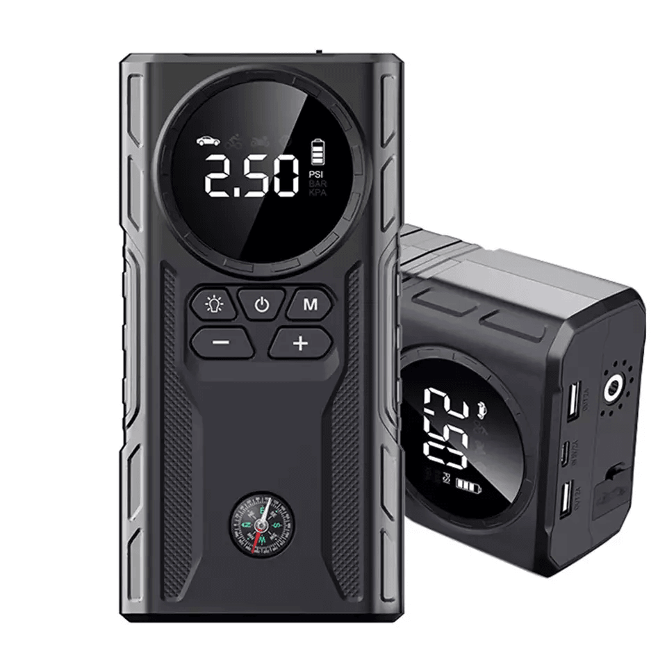 MultiFunction Car Jump Starter Booster Jumper Box Power Bank Battery Charger  Air Pump For Vehicle