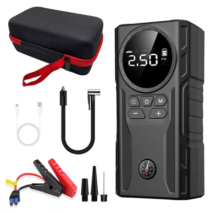 Multi-Function Car Jump Starter Booster Jumper Box Power Bank Battery Charger & Air Pump for Vehicle Emergency