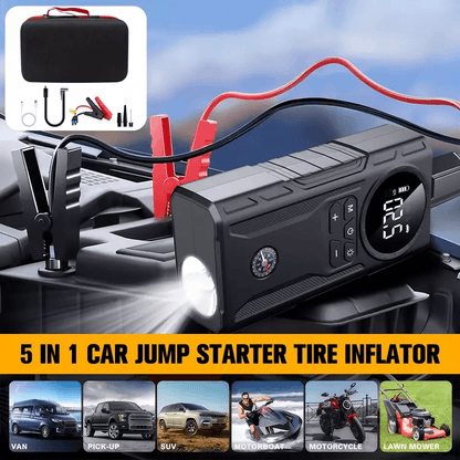 MultiFunction Car Jump Starter Booster Jumper Box Power Bank Battery Charger  Air Pump For Vehicle