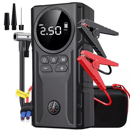 MultiFunction Car Jump Starter Booster Jumper Box Power Bank Battery Charger  Air Pump For Vehicle