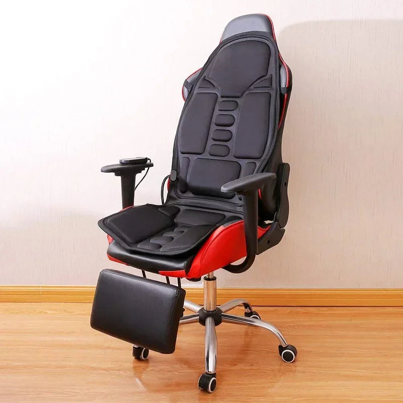 Electric Portable Heating Vibrating Back Massager Cushion For Car Home  Office Lumbar  Neck Pain Re 4