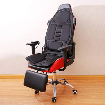 Electric Portable Heating Vibrating Back Massager Cushion For Car Home  Office Lumbar  Neck Pain Re 4