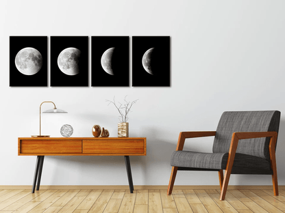 Black Abstract Moon Canvas Painting High Definition Wall Art For Home  Office 1