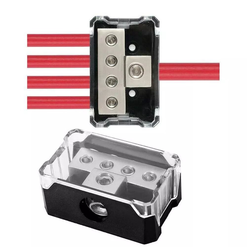 HeavyDuty Amp Distribution Block 024 To 4810 Gauge Power Ground Splitter For Stereo Systems 1