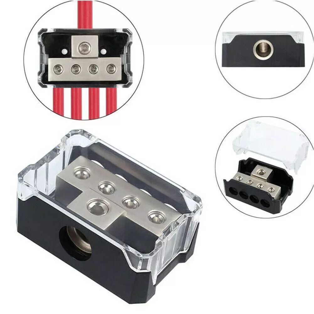 HeavyDuty Amp Distribution Block 024 To 4810 Gauge Power Ground Splitter For Stereo Systems 2