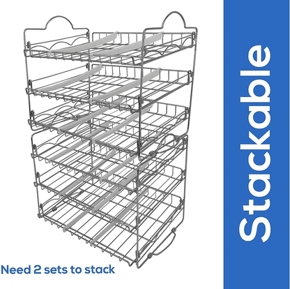 Stackable Can Rack Organizer For Pantry Holds Cans Utopia Kitchen Durable Can Organizer Storage Rac
