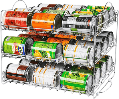 Stackable Can Rack Organizer For Pantry Holds Cans Utopia Kitchen Durable Can Organizer Storage Rac