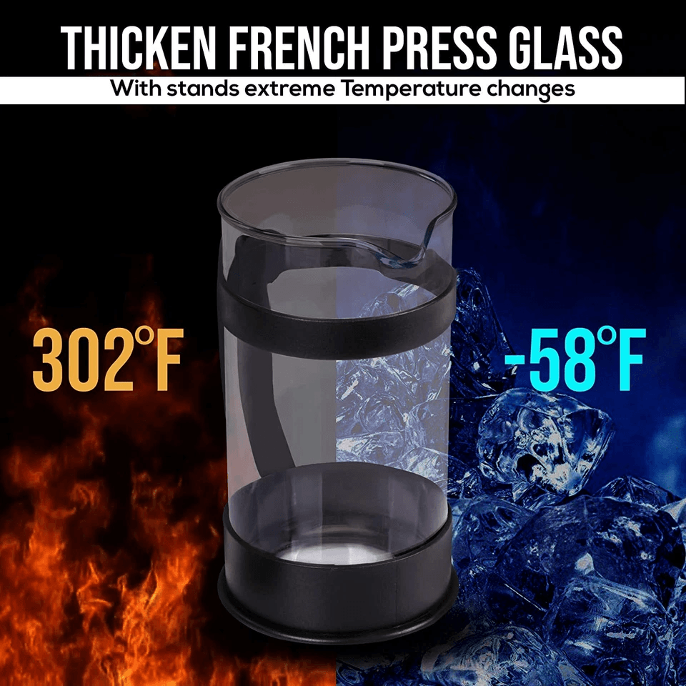 Premium Kitchen French Coffee Press Espresso  Tea Maker With Triple Filters Durable Stainless Steel 4