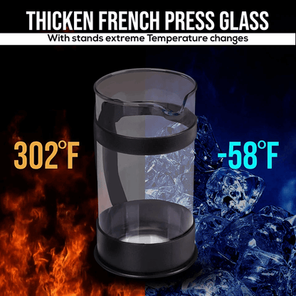 Premium Kitchen French Coffee Press Espresso  Tea Maker With Triple Filters Durable Stainless Steel 4