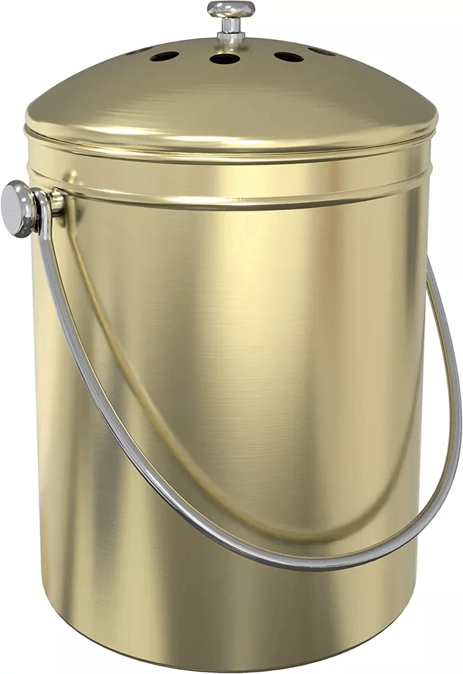 Compost Bin With Lid Includes Spare Charcoal Filter Utopia Kitchen Countertop Compost Pail 4