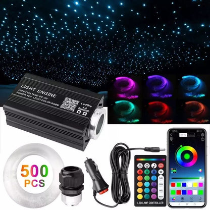 500pcs Fiber Optic Car Headliner Star Light Kit LED Twinkle Ceiling Lights For Cars  Home 9