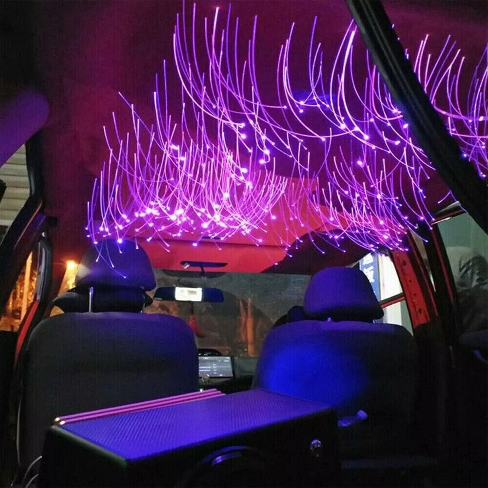 500pcs Fiber Optic Car Headliner Star Light Kit, LED Twinkle Ceiling Lights for Cars & Home