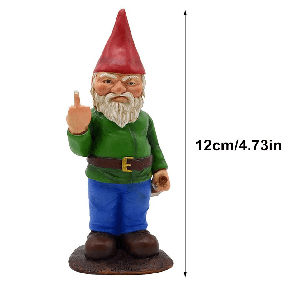 Naughty Garden Gnome Lawn Ornament Funny Middle Finger Gnome For Indoor  Outdoor Garden Decor 3