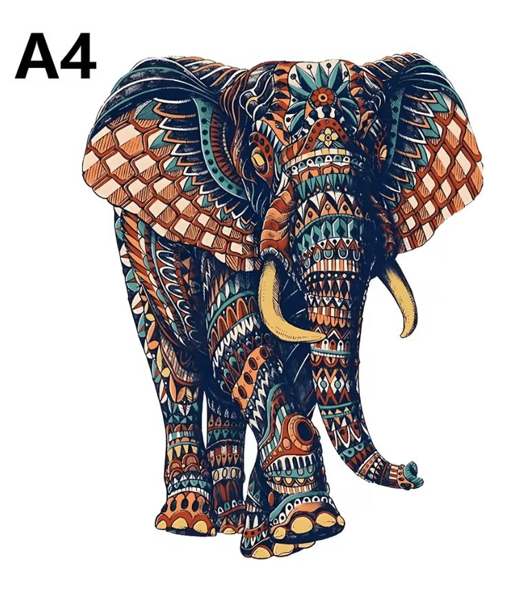 Elephant Wooden Puzzle For Adults  Irregular Animal Shape Brain Teaser And Stress Relief Gift 4