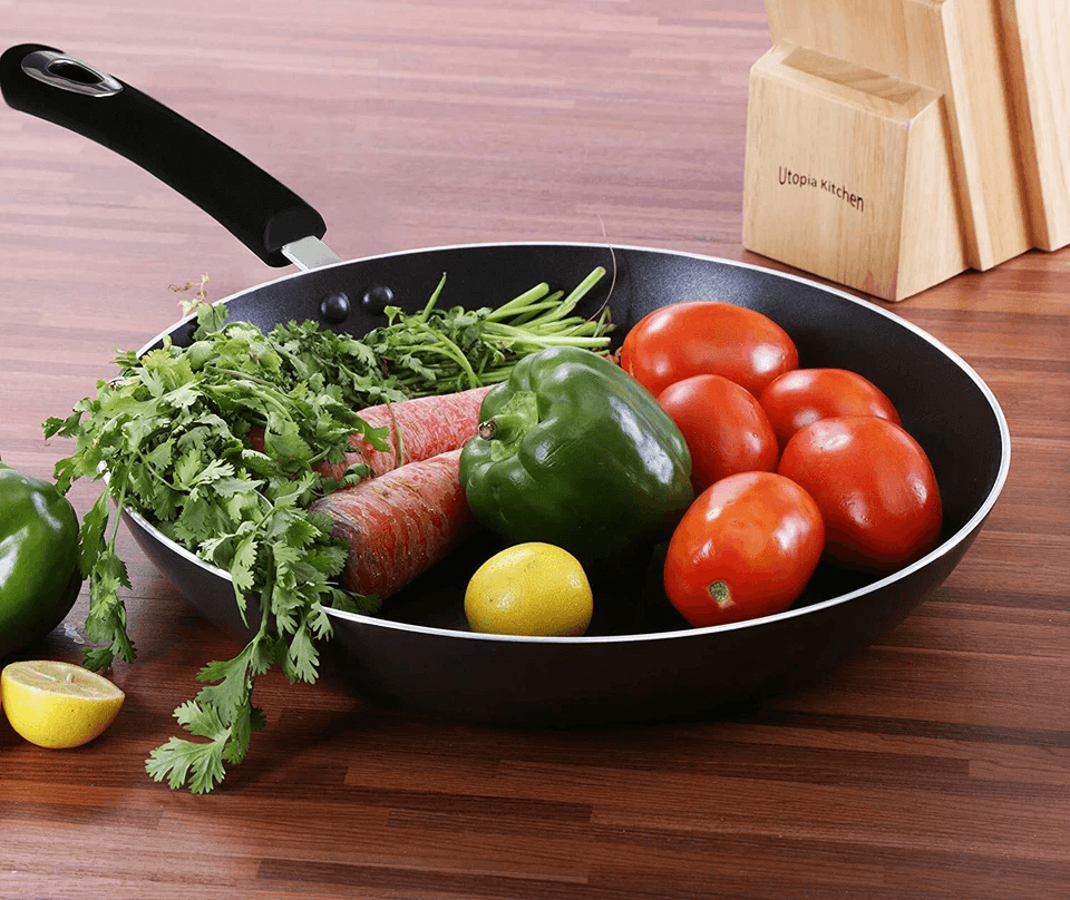 Nonstick Frying Pan Set With Induction Bottom Utopia Kitchen Skillets Durable NonStick Cookware Set 1