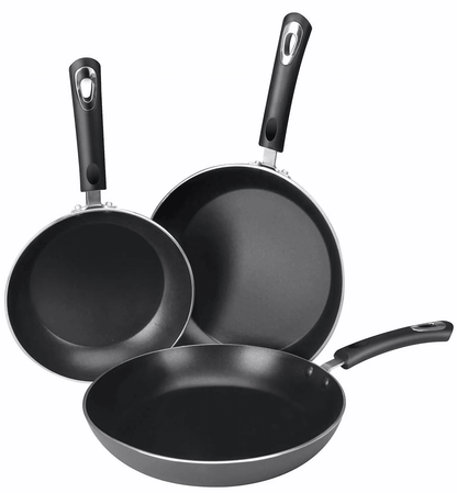 Nonstick Frying Pan Set With Induction Bottom Utopia Kitchen Skillets Durable NonStick Cookware Set 6
