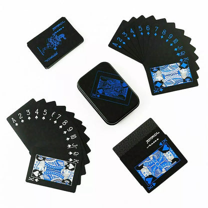 Premium Black PVC Poker Cards – Waterproof Plastic Magic Playing Cards for Table Games & Gifts
