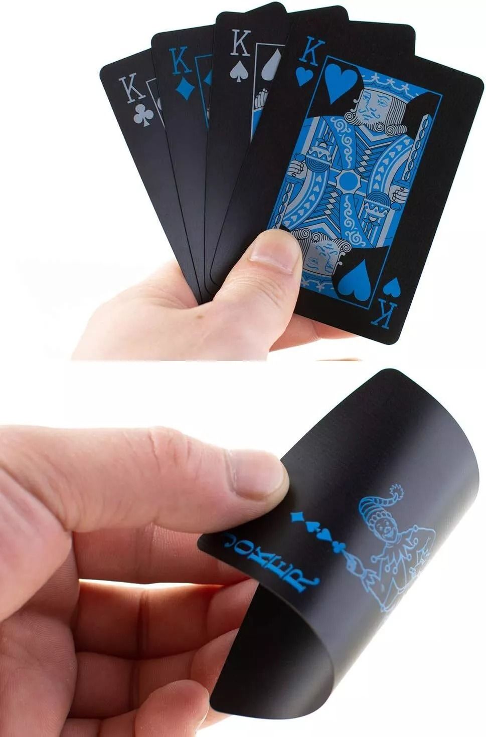 Premium Black PVC Poker Cards  Waterproof Plastic Magic Playing Cards For Table Games  Gifts 2