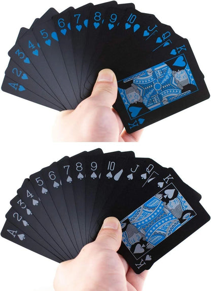 Premium Black PVC Poker Cards  Waterproof Plastic Magic Playing Cards For Table Games  Gifts 3