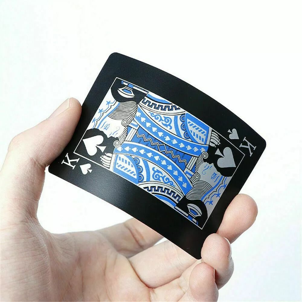 Premium Black PVC Poker Cards  Waterproof Plastic Magic Playing Cards For Table Games  Gifts 5