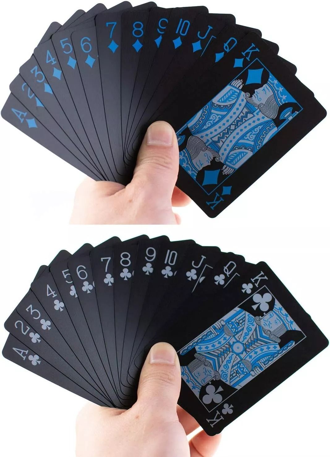Premium Black PVC Poker Cards  Waterproof Plastic Magic Playing Cards For Table Games  Gifts 8