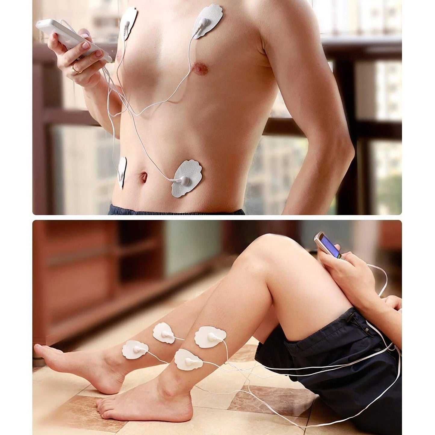 40 Replacement Electrode Pads for TENS Units, Super Value Snap TENS Electrodes