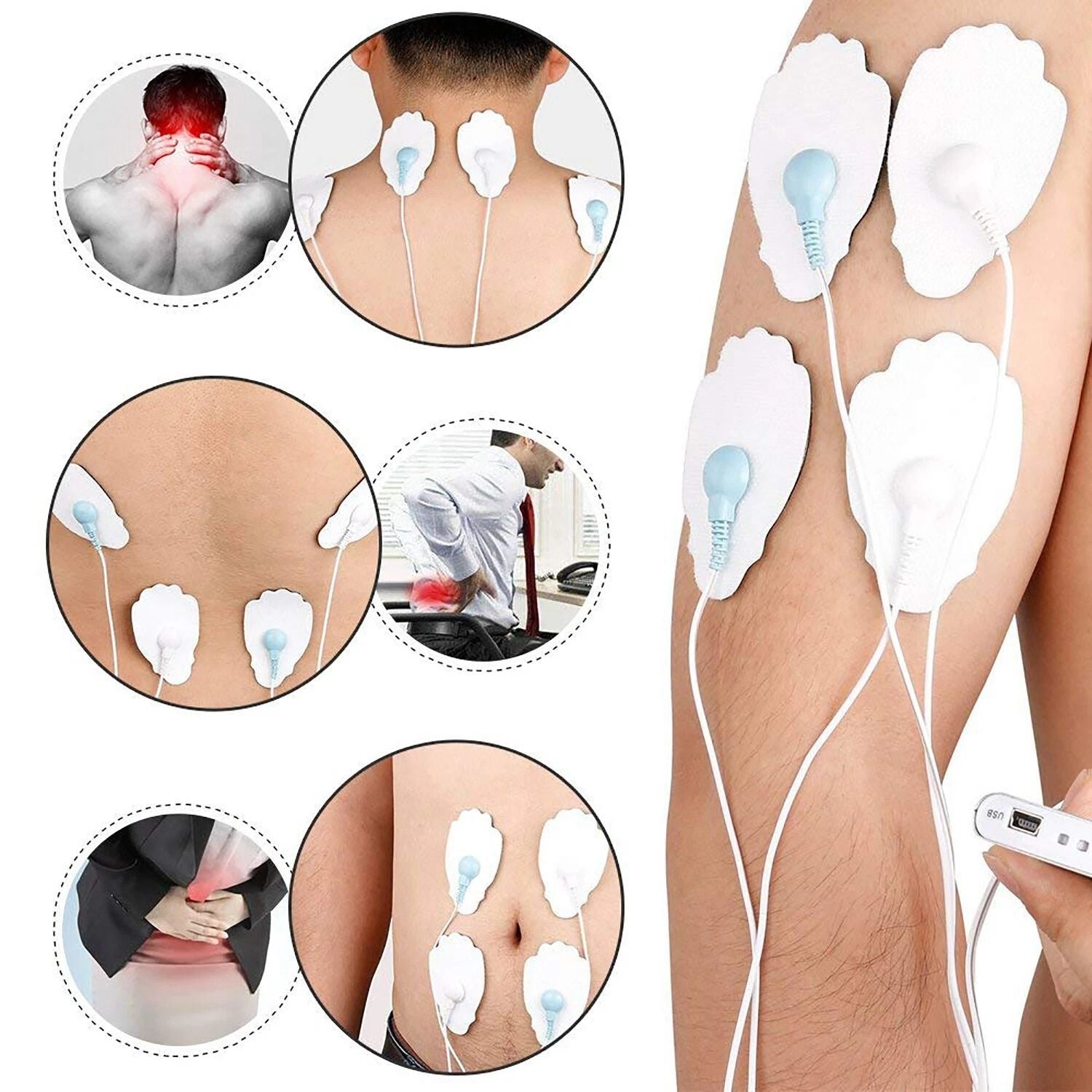 40 Replacement Electrode Pads For TENS Units Super Value Snap TENS Electrodes 1