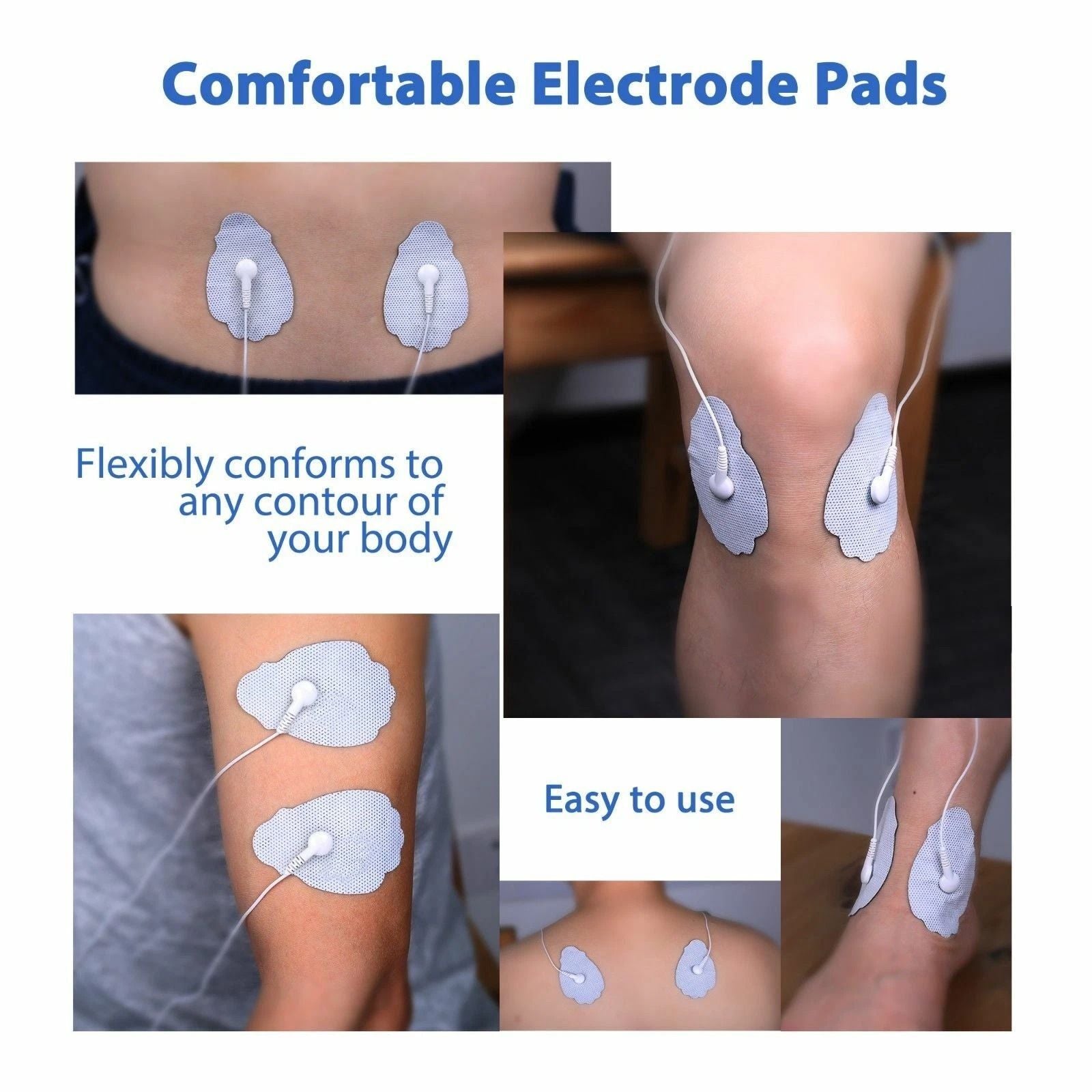 40 Replacement Electrode Pads For TENS Units Super Value Snap TENS Electrodes 2