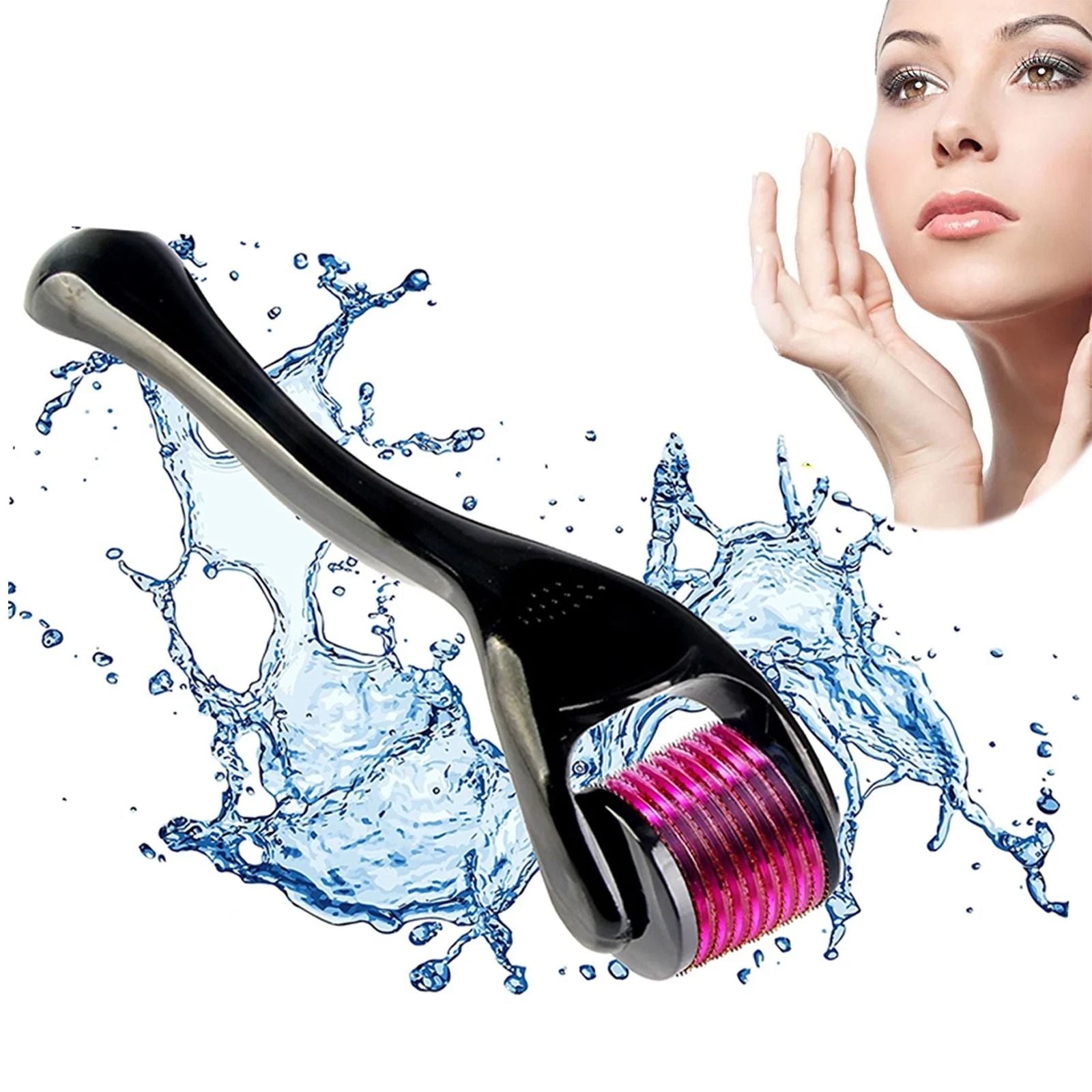 540 Titanium Microneedle Derma Roller For Hair  Beard Regrowth AntiHair Loss Skin Rejuvenation  Col 1