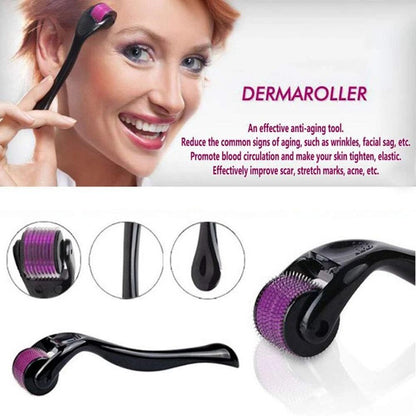 540 Titanium Microneedle Derma Roller For Hair  Beard Regrowth AntiHair Loss Skin Rejuvenation  Col 3