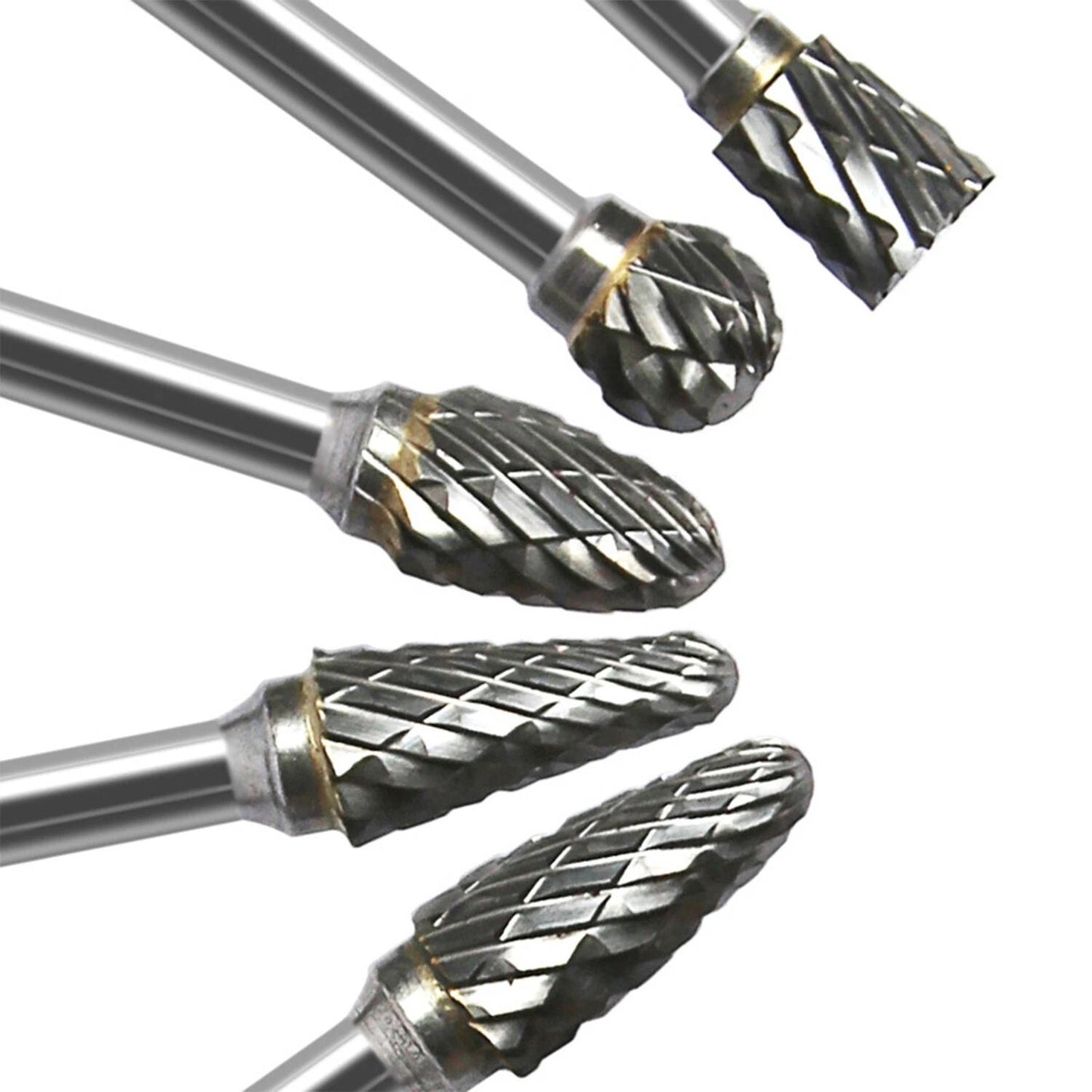 Tungsten Carbide Rotary Burr Set 10pc 18 Shank Drill Bits For Engraving Grinding  Shaping 6