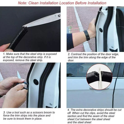 10Ft Car Door Edge Guard  Universal Rubber Moulding Trim  Scratch Protector Seal Strip 6