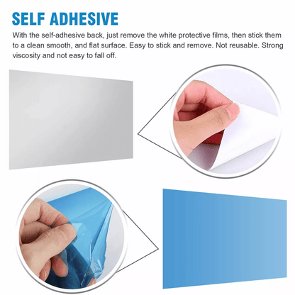 Self Adhesive Mirror Reflective Wall Sticker Film Bendable PET Kitchen  Home Decor 5