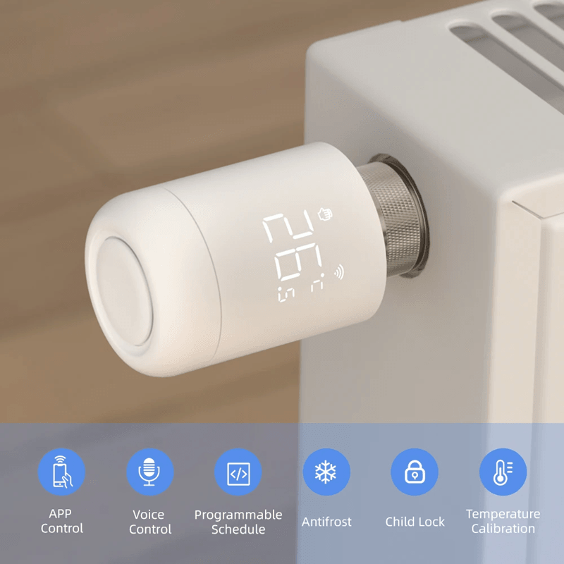 AVATTO Tuya Smart Radiator Valve – WiFi Thermostatic TRV Temperature Controller with Alexa and Google Home Support