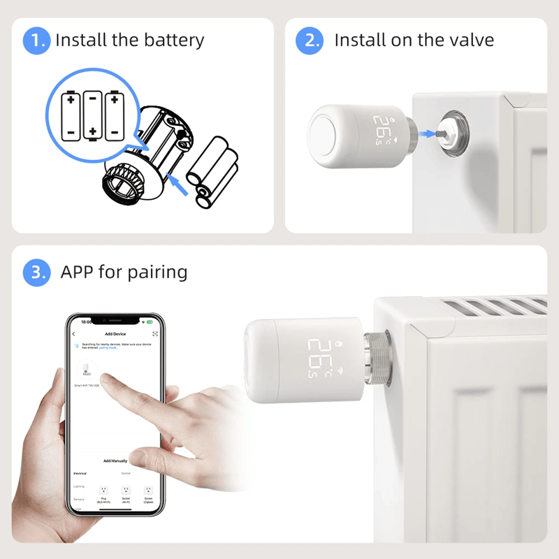 AVATTO Tuya Smart Radiator Valve  WiFi Thermostatic TRV Temperature Controller With Alexa And Googl 1