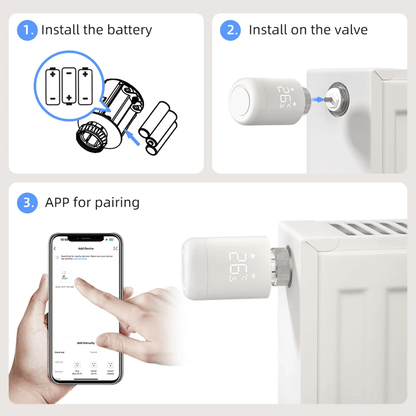 AVATTO Tuya Smart Radiator Valve  WiFi Thermostatic TRV Temperature Controller With Alexa And Googl 1